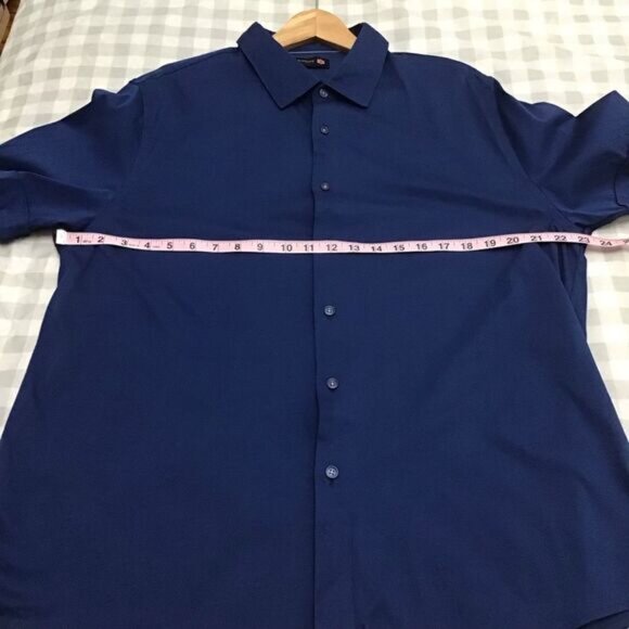 ANTHONY of London blue 100% cotton sleeveless button down shirt 3XL - Picture 12 of 14